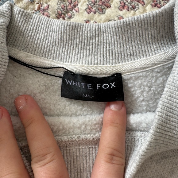White Fox Boutique Gray Sweatshirt - Picture 3 of 3